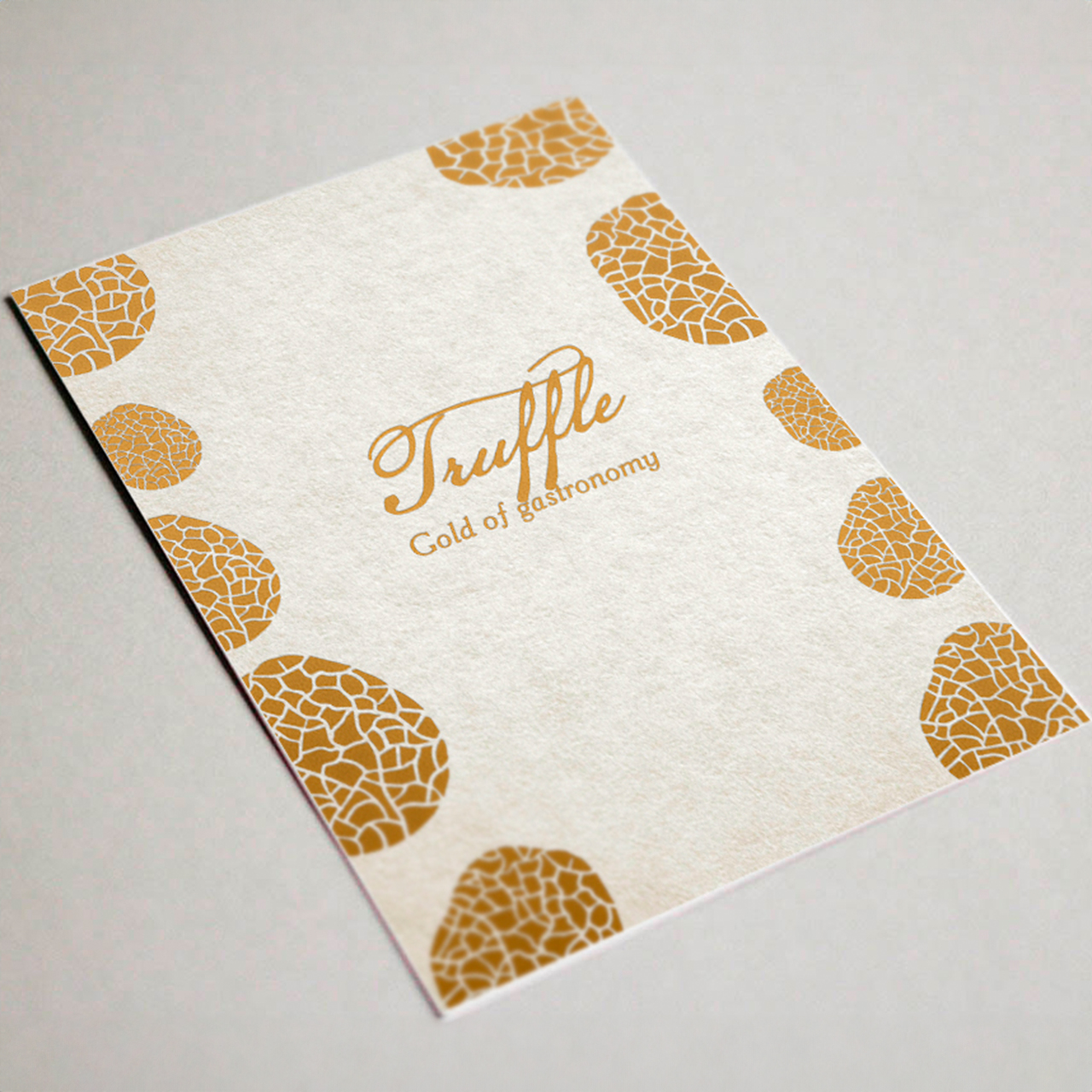 truffle menu card